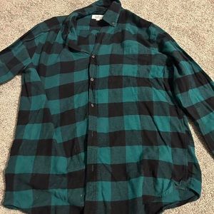 Large Green and black Croft & Barrow flannel